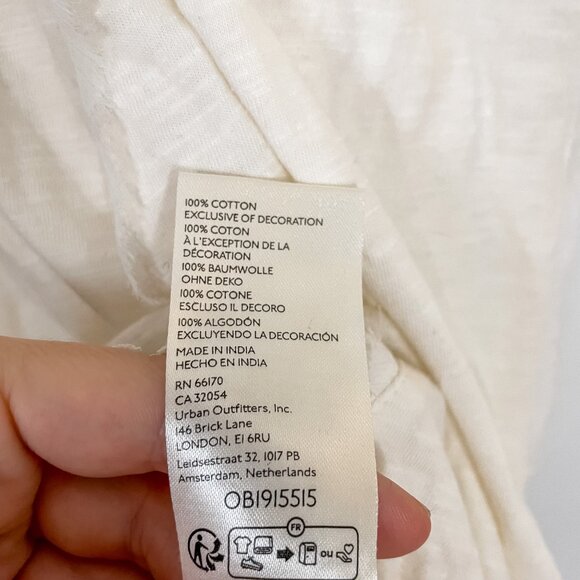 By Anthropologie V-Neck Lace Swing Top Coquette Dainty Crochet Lace, Size XS - Picture 6 of 10